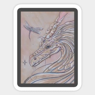 Unlikely friends dragon by Renee L Lavoie Sticker